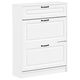 vidaXL Schoenenkast UTRECHT 78 x 24 x 100 cm Bewerkt hout Wit