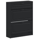 vidaXL Schoenenkast UTRECHT 78 x 24 x 100 cm Bewerkt hout Wit