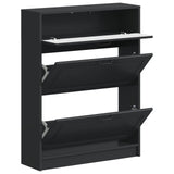 vidaXL Schoenenkast UTRECHT 78 x 24 x 100 cm Bewerkt hout Wit