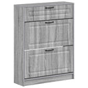 vidaXL Schoenenkast UTRECHT 78 x 24 x 100 cm Bewerkt hout Wit