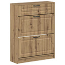 vidaXL Schoenenkast UTRECHT 78 x 24 x 100 cm Bewerkt hout Wit
