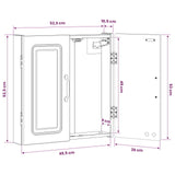 vidaXL Dartbord Kabinet UTRECHT Wit 52,5 x 10,5 x 53,5 cm Bewerkt hout