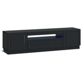 vidaXL LED tv-meubel Wit Bewerkt hout