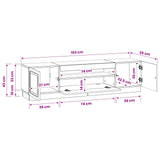 vidaXL LED tv-meubel Wit Bewerkt hout