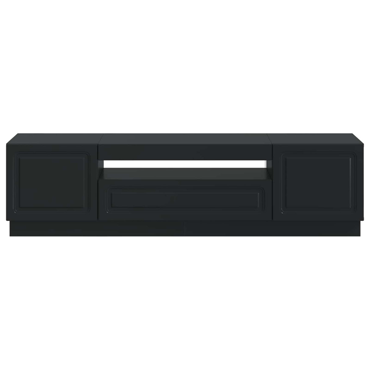 vidaXL LED tv-meubel Wit Bewerkt hout