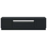 vidaXL LED tv-meubel Wit Bewerkt hout