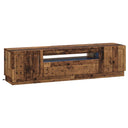 vidaXL LED tv-meubel Wit Bewerkt hout