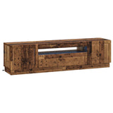 vidaXL LED tv-meubel Wit Bewerkt hout