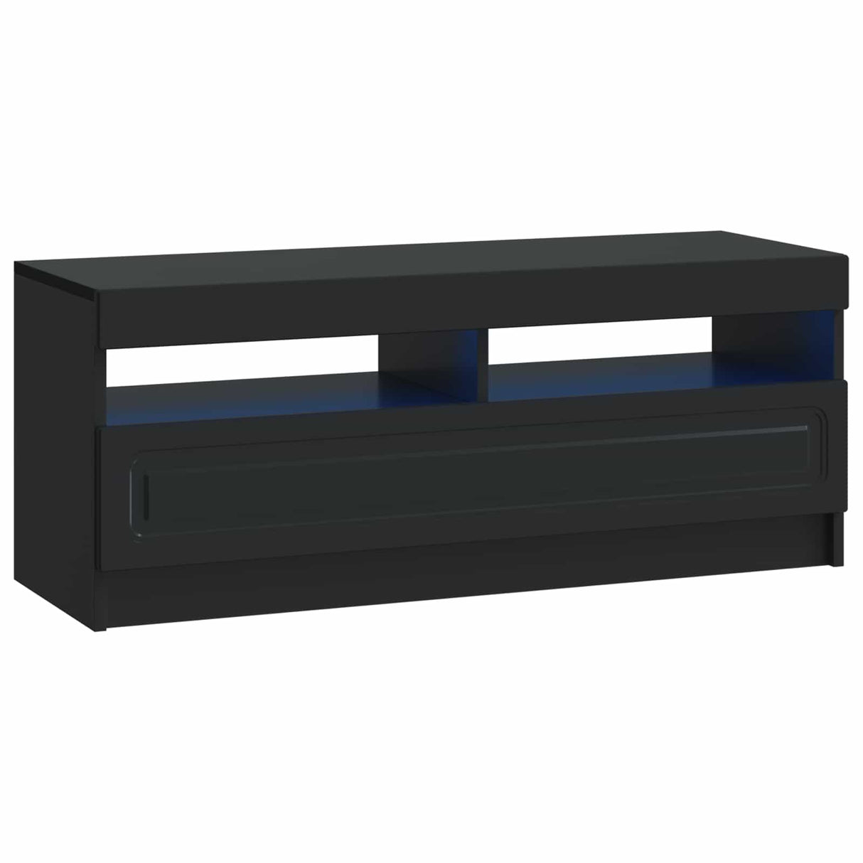 vidaXL LED tv-meubel Wit Bewerkt hout
