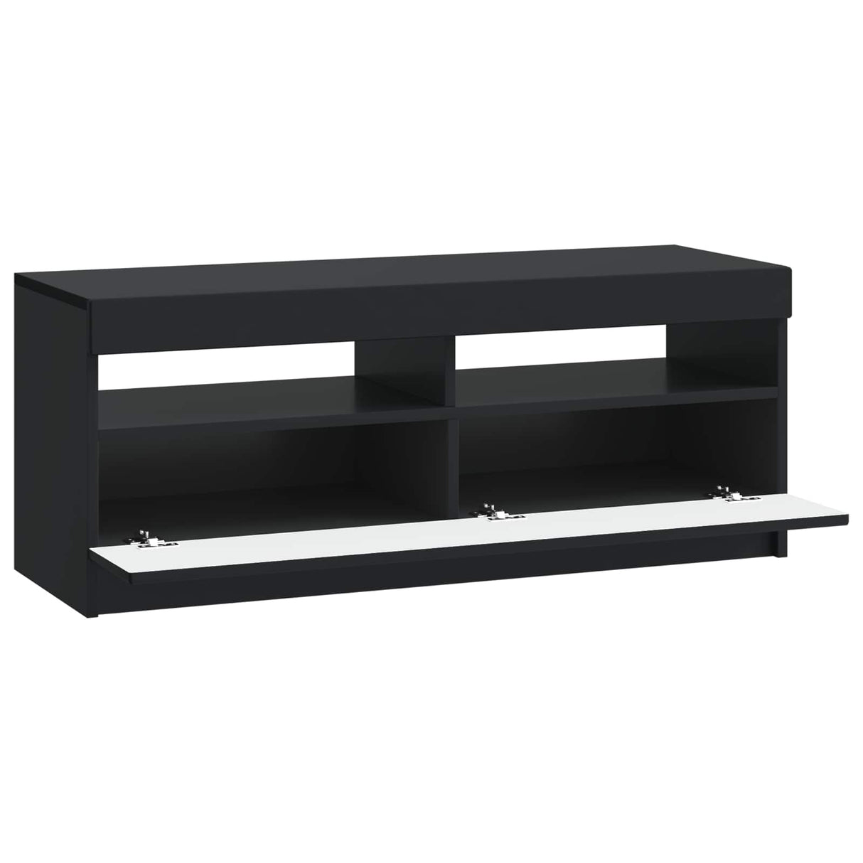 vidaXL LED tv-meubel Wit Bewerkt hout