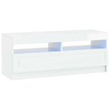 vidaXL LED tv-meubel Wit Bewerkt hout