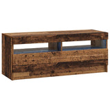 vidaXL LED tv-meubel Wit Bewerkt hout