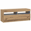 vidaXL LED tv-meubel Wit Bewerkt hout