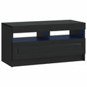 vidaXL LED tv-meubel Wit Bewerkt hout