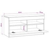 vidaXL LED tv-meubel Wit Bewerkt hout