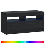 vidaXL LED tv-meubel Wit Bewerkt hout