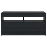 vidaXL LED tv-meubel Wit Bewerkt hout