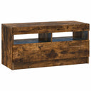 vidaXL LED tv-meubel Wit Bewerkt hout