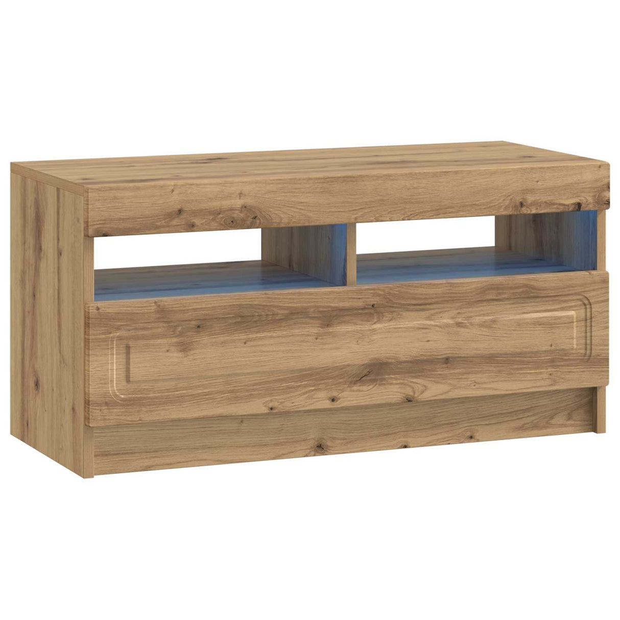 vidaXL LED tv-meubel Wit Bewerkt hout