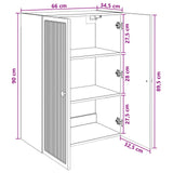 vidaXL Wandkast Wit 66 x 34,5 x 90 cm Bewerkt hout