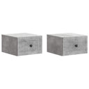 vidaXL Muurbevestigde Nachttafel 2 pcs Sonoma Eiken 33 x 34,5 x 20 cm