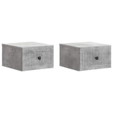 vidaXL Muurbevestigde Nachttafel 2 pcs Sonoma Eiken 33 x 34,5 x 20 cm