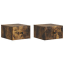 vidaXL Muurbevestigde Nachttafel 2 pcs Sonoma Eiken 33 x 34,5 x 20 cm