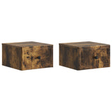 vidaXL Muurbevestigde Nachttafel 2 pcs Sonoma Eiken 33 x 34,5 x 20 cm