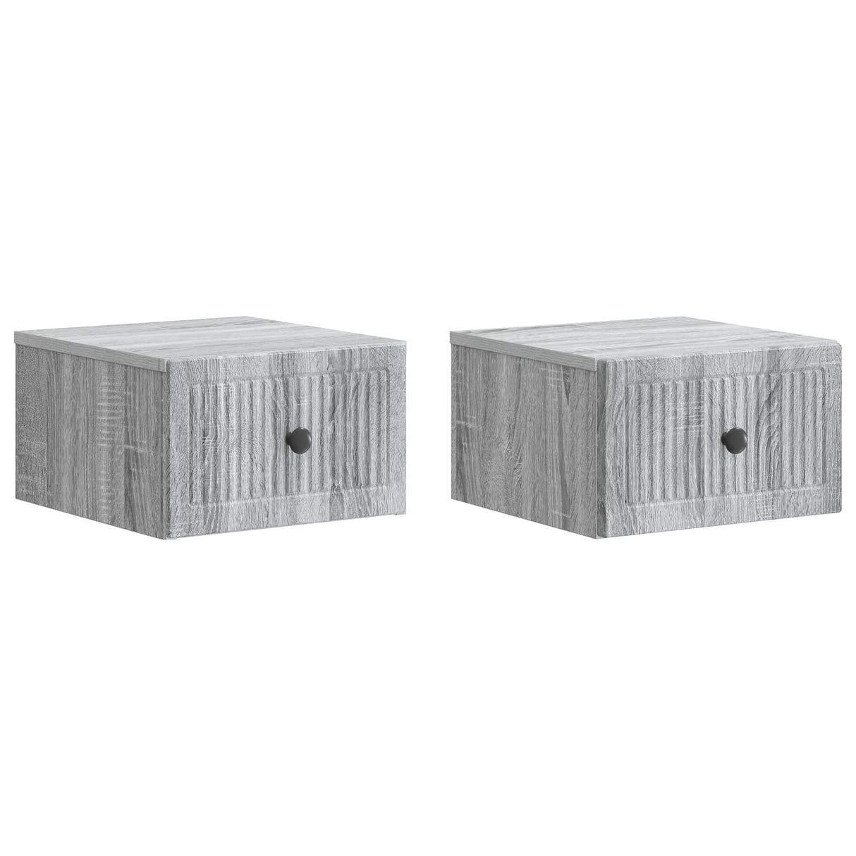 vidaXL Muurbevestigde Nachttafel 2 pcs Sonoma Eiken 33 x 34,5 x 20 cm