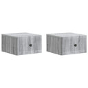 vidaXL Muurbevestigde Nachttafel 2 pcs Sonoma Eiken 33 x 34,5 x 20 cm