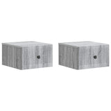 vidaXL Muurbevestigde Nachttafel 2 pcs Sonoma Eiken 33 x 34,5 x 20 cm