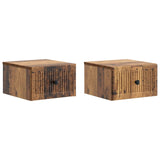 vidaXL Muurbevestigde Nachttafel 2 pcs Sonoma Eiken 33 x 34,5 x 20 cm