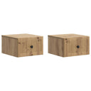 vidaXL Muurbevestigde Nachttafel 2 pcs Sonoma Eiken 33 x 34,5 x 20 cm