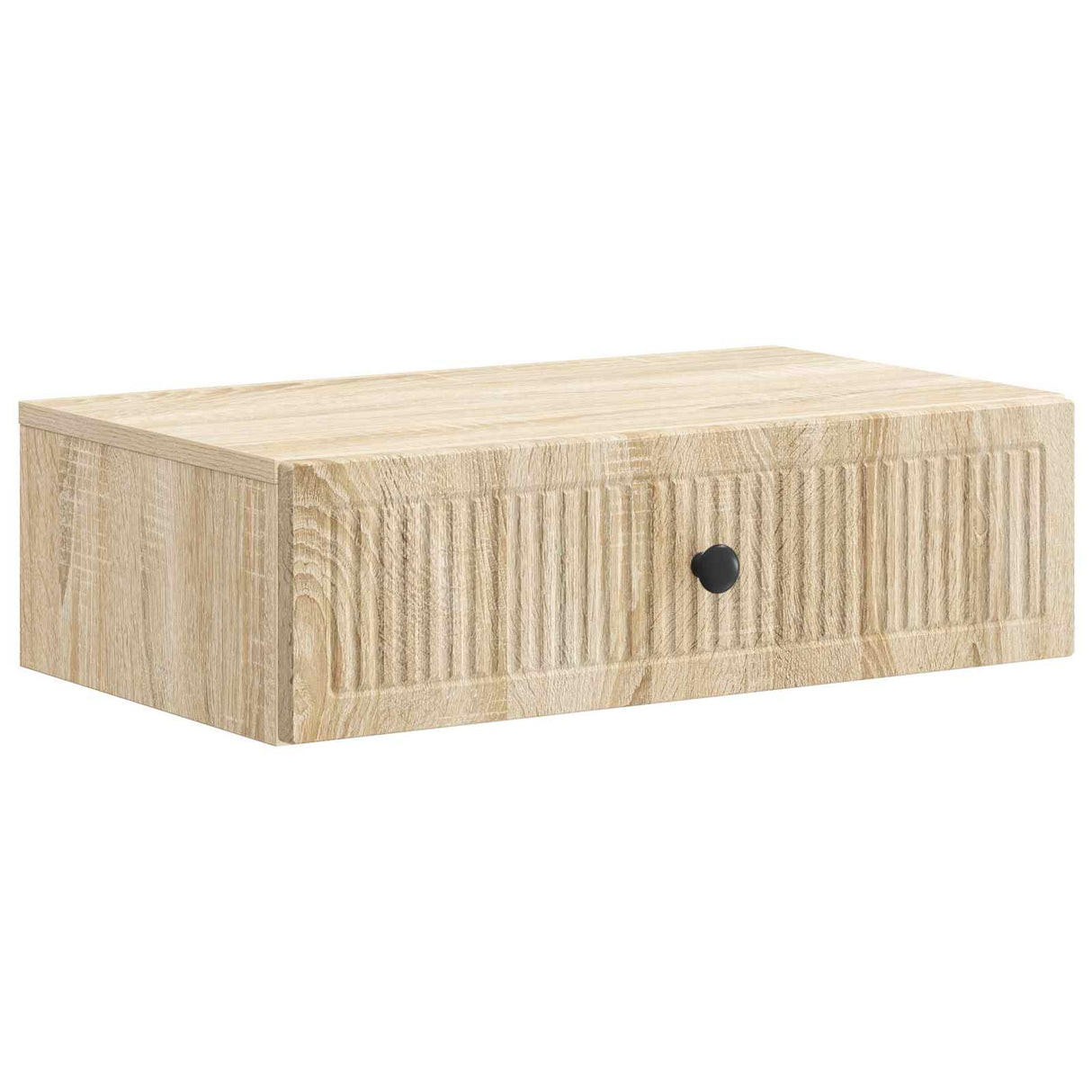 vidaXL Wall-Mounted Side Table Black 59x34.5x17 cm Engineered Wood