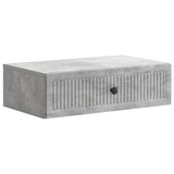vidaXL Wall-Mounted Side Table Black 59x34.5x17 cm Engineered Wood