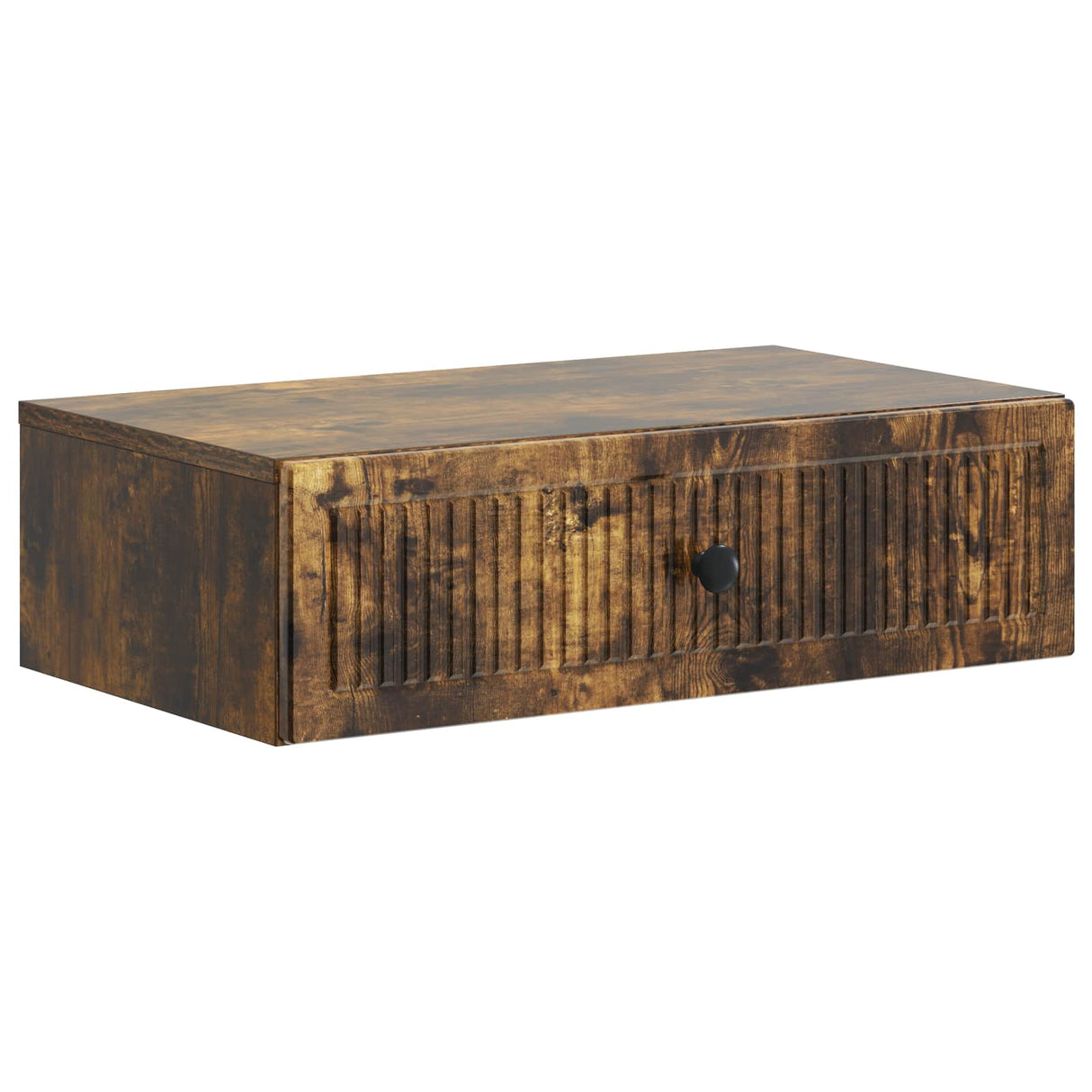 vidaXL Wall-Mounted Side Table Black 59x34.5x17 cm Engineered Wood