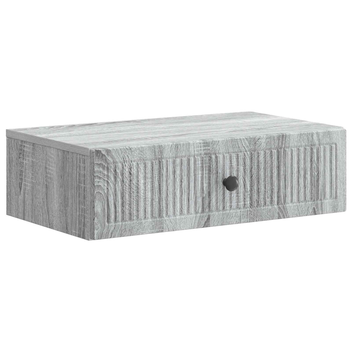 vidaXL Wall-Mounted Side Table Black 59x34.5x17 cm Engineered Wood
