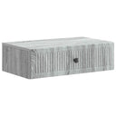 vidaXL Wall-Mounted Side Table Black 59x34.5x17 cm Engineered Wood