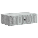 vidaXL Wall-Mounted Side Table Black 59x34.5x17 cm Engineered Wood