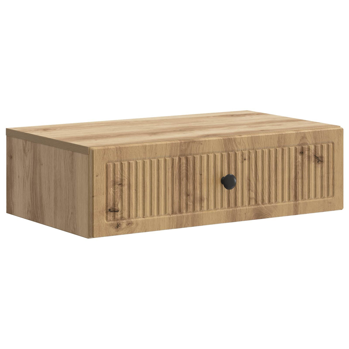 vidaXL Wall-Mounted Side Table Black 59x34.5x17 cm Engineered Wood