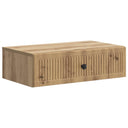 vidaXL Wall-Mounted Side Table Black 59x34.5x17 cm Engineered Wood