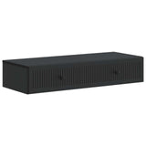 vidaXL Wall-Mounted Side Table Black 59x34.5x17 cm Engineered Wood