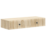 vidaXL Wall-Mounted Side Table Black 59x34.5x17 cm Engineered Wood