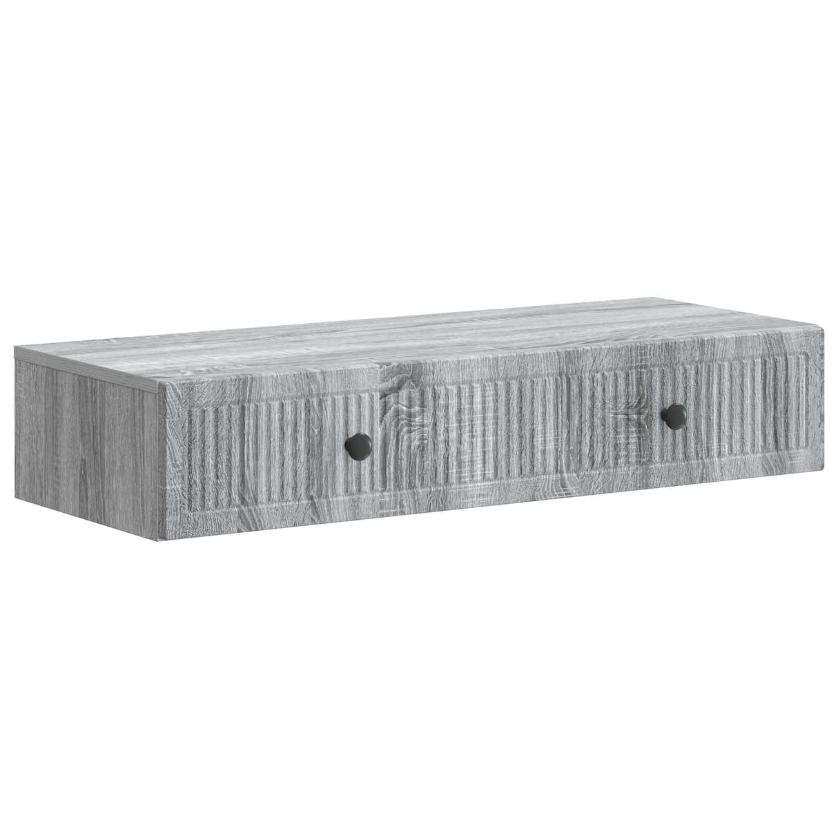 vidaXL Wall-Mounted Side Table Black 59x34.5x17 cm Engineered Wood