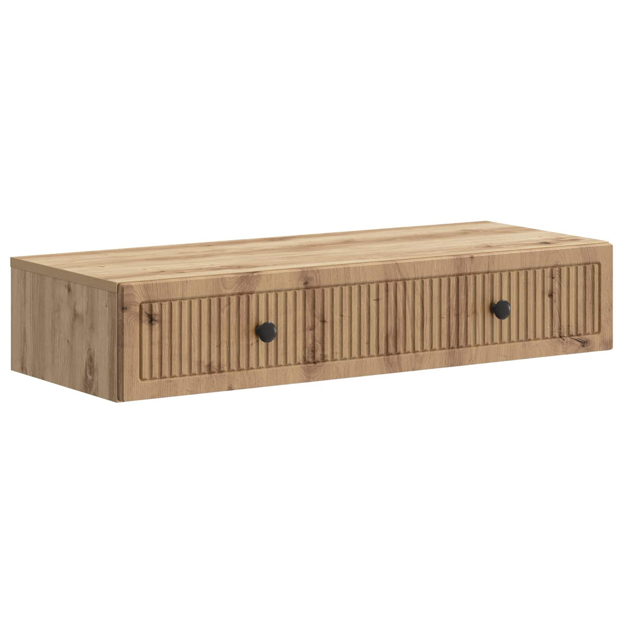 vidaXL Wall-Mounted Side Table Black 59x34.5x17 cm Engineered Wood