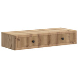 vidaXL Wall-Mounted Side Table Black 59x34.5x17 cm Engineered Wood