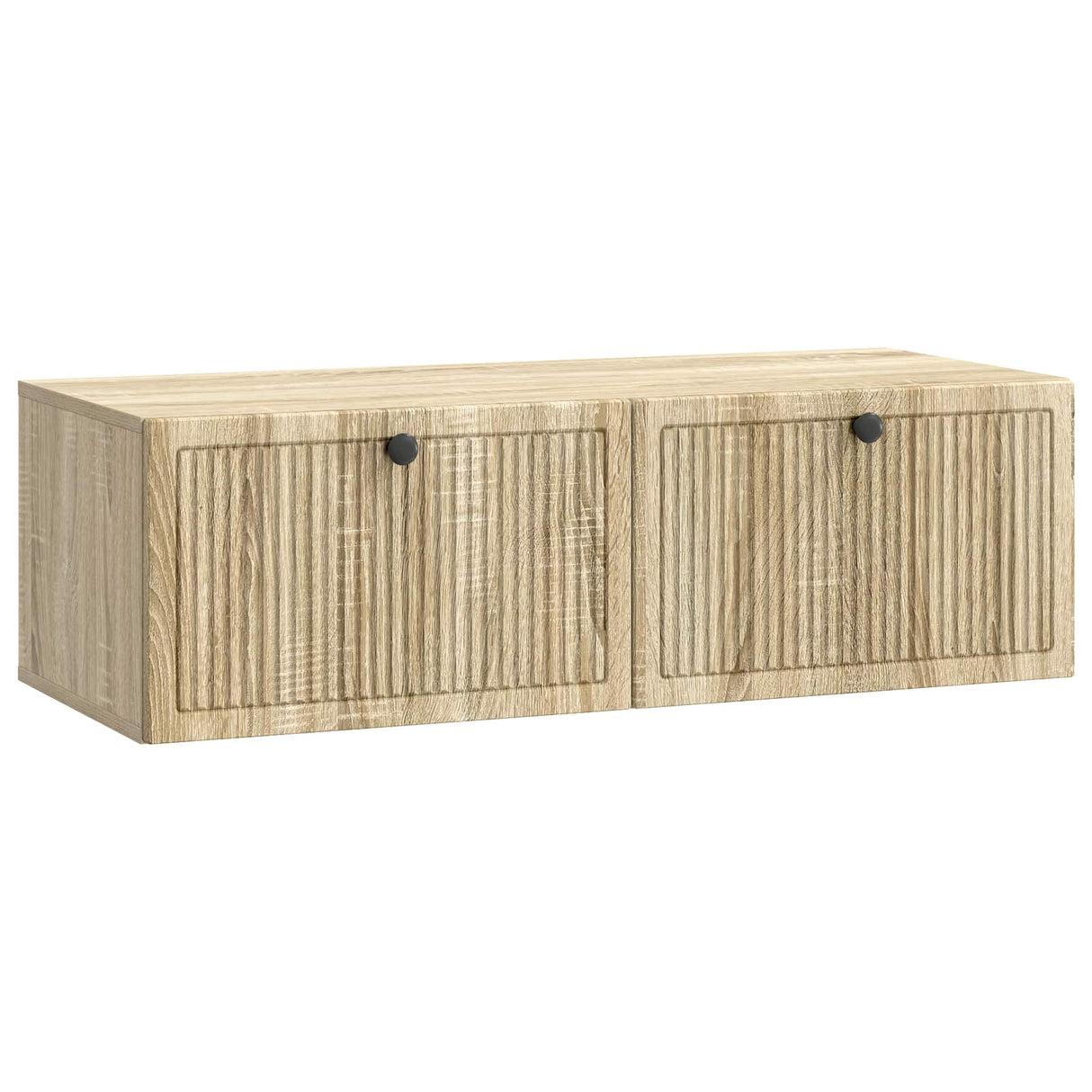 vidaXL Wall-Mounted TV Cabinet Black 59.5x41x30 cm Engineered Wood