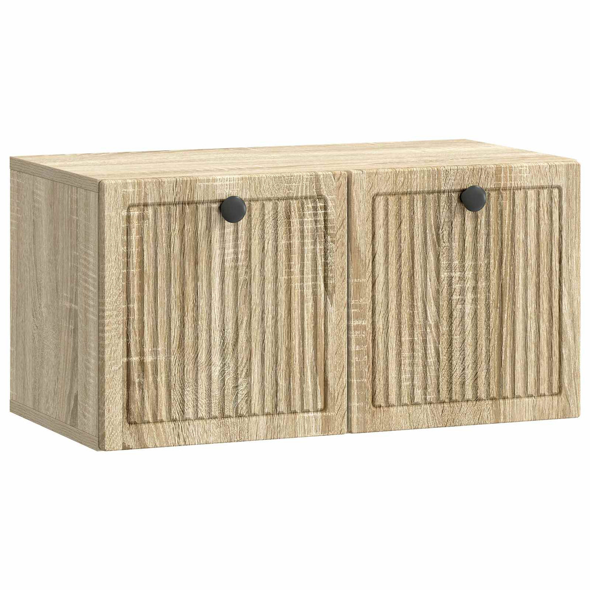 vidaXL Wall-Mounted TV Cabinet Black 59.5x41x30 cm Engineered Wood