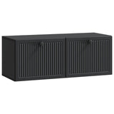 vidaXL Wall-Mounted TV Cabinet Black 59.5x41x30 cm Engineered Wood