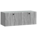 vidaXL Wall-Mounted TV Cabinet Black 59.5x41x30 cm Engineered Wood